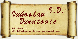 Vukoslav Durutović vizit kartica